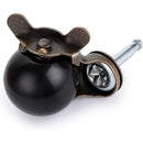 4 Pcs Bronze Ball Furniture Casters with Sockets and Brake, 1.5 inch