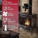 Heat Powered Wood Stove Fan 4 Blade Quiet Fireplace Fan for Pellet Stove