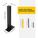 4 Pcs Industrial Wall Shelf Brackets Black Metal with Screws, 250 mm
