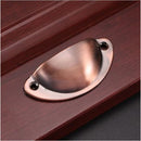 10 Pcs Red Copper Vintage Shell Handles for Drawer Cabinet, 8.2 x 3.5 cm