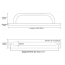 4 Pcs Black Sliding Barn Door Handles with Stainless Steel Plate, 128 mm Hole Spacing