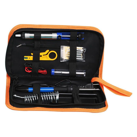 60W Soldering Iron Kit 200 to 450 C with Tips Pump Wire Cutter Stand and Tool Case