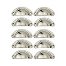 10 Pcs Silver Door Knob Handles for Furniture Drawer, 81 mm