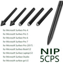 5 Pcs Original HB Surface Pen Replacement Tips Compatible with Surface Pro 2017 Model 1776 and Surface Pro 4 Black
