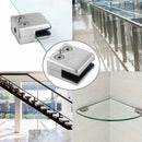 16 Pcs Stainless Steel Square Glass Clamps for Stair Railing, 8 to 10 mm