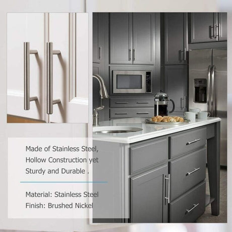 20 Pcs Stainless Steel Kitchen Cabinet Cupboard Door Handles, 160 mm Hole Center