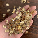 100 Pack Mini Flat Folding Screw Hinges for Furniture Doors and Windows