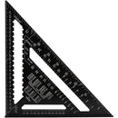 Professional Metric Triangle Carpenter Square Aluminum Alloy Measuring Ruler Black, 30 cm