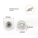 20 Pack Transparent Round Anti Slip Rubber Pads for Furniture, 18 mm