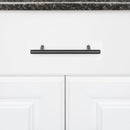 10 Pcs Black Stainless Steel Kitchen Cupboard Door Handles, 192 mm Hole Spacing