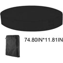 Black Round Solar Swimming Pool Spa Cover Waterproof UV Resistant 190T, 200 x 30 cm or 190 x 30 cm