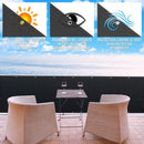 Black HDPE Balcony Privacy Screen 200g m2 with Cable Ties and Cords, 500 x 90 cm