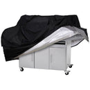 Black 210D Waterproof Gas Grill BBQ Cover Compatible with Weber Holland JennAir, 150 x 100 x 125 cm