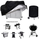 Black 210D Waterproof Gas Grill BBQ Cover Compatible with Weber Holland JennAir, 150 x 100 x 125 cm