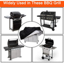 Black 210D Waterproof Gas Grill BBQ Cover Compatible with Weber Holland JennAir, 150 x 100 x 125 cm