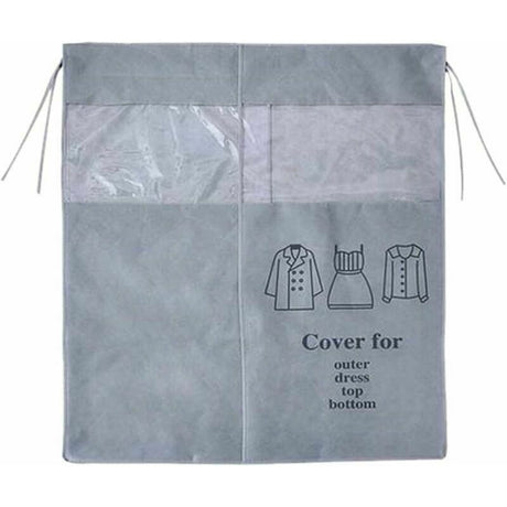 Gray Universal Dustproof Clothing Cover, 90 x 110 cm