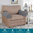 2 Pcs Stretch Jacquard Spandex Sofa Armrest Covers Washable Non Slip