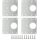 4 Pcs Stainless Steel Hinge Repair Plates with Screws for Cabinet Furniture Shelves