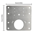 4 Pcs Stainless Steel Hinge Repair Plates with Screws for Cabinet Furniture Shelves