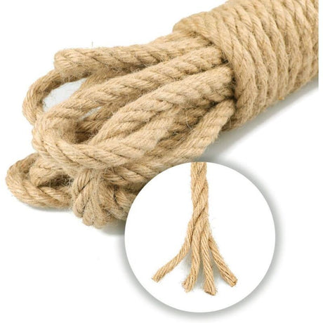 Jute Hemp Rope Twine for DIY Furniture Packaging Gardening Cat Tree, 16 mm x 10 m