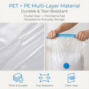 6-Pack Jumbo Vacuum Storage Bags | Space Saving Vacuum Pack Bags for Clothes & Bedding | 80% More Storage | 100cm x 70cm (39” x 28”)