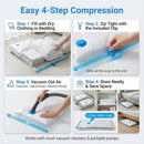 6-Pack Jumbo Vacuum Storage Bags | Space Saving Vacuum Pack Bags for Clothes & Bedding | 80% More Storage | 100cm x 70cm (39” x 28”)