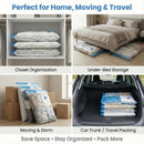 6-Pack Jumbo Vacuum Storage Bags | Space Saving Vacuum Pack Bags for Clothes & Bedding | 80% More Storage | 100cm x 70cm (39” x 28”)
