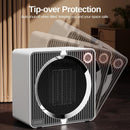 Portable Mini Space Heater, 500W PTC Ceramic Fast Heating Desktop Heater with Overheat & Tip-Over Protection, 180° Wide Angle Quiet Personal Heater for Office, Home, Bedroom - Black