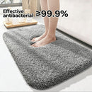Ultra-soft and absorbent bathroom mat | 3.5cm thick, antibacterial and non-slip TPR material, machine washable, quick-drying, suitable for showers, bathtubs and entryways (brown,15.75*23.62in)