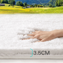 Ultra-soft and absorbent bathroom mat | 3.5cm thick, antibacterial and non-slip TPR material, machine washable, quick-drying, suitable for showers, bathtubs and entryways (white,15.75*23.62in)
