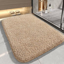 Ultra-soft and absorbent bathroom mat | 3.5cm thick, antibacterial and non-slip TPR material, machine washable, quick-drying, suitable for showers, bathtubs and entryways (dark beige, 15.75*23.62in)