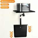 Hidden No-Drill Projector Stand, Sofa Bed Gap Floor Projector Mount with Adjustable Height, 360° Rotatable Tray, for Bedroom Home Theater