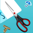 Stainless Steel Kitchen & Office Scissors with Soft Grip Handle, Sharp Multipurpose Craft Shears, Orange and Gray