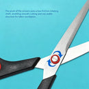 Stainless Steel Kitchen & Office Scissors with Soft Grip Handle, Sharp Multipurpose Craft Shears, Orange and Gray