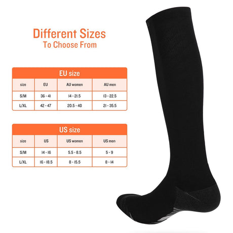 2 Pack Miracle Compression Socks, Large Size Support Stockings
