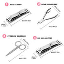 12-Piece Manicure Pedicure Kit, Professional Nail Clipper Grooming Set, Brown Croc Case