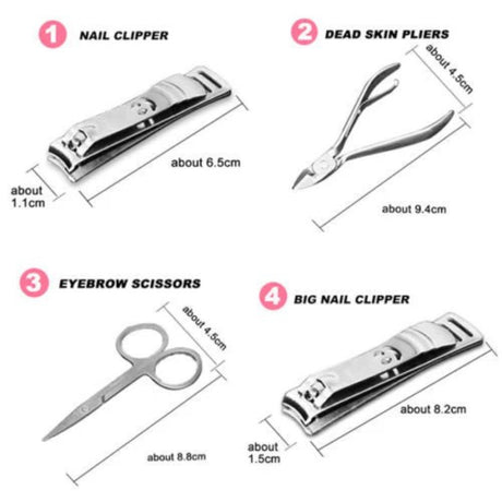 12-Piece Manicure Pedicure Kit, Professional Nail Clipper Grooming Set, Brown Croc Case