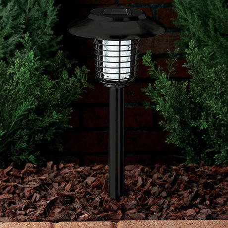 Solar Mosquito Killer Lamp, Wireless Rechargeable Outdoor Bug Zapper, 1 Piece, Black