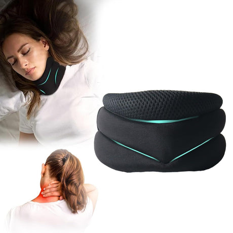 Adjustable Neck Brace with V-Shape Design, Cervical Spine Support for Posture and Pain Relief