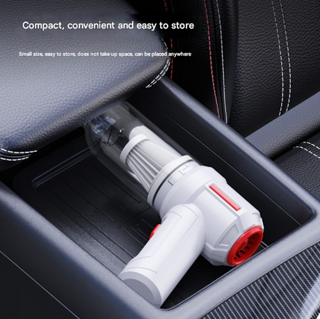 3-in-1 Portable Vacuum Cleaner with Blower and Dust Extraction, USB Rechargeable, White
