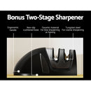 7-Piece Kitchen Knife Set with Sharpener, Stainless Steel Non-Stick Blades