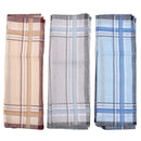 12 Pack Men's Cotton Handkerchiefs, 35 x 35 cm Pocket Square Hankies