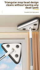 Adjustable Triangle Cleaning Mop with 119 cm Handle, Rotating Head Wall Window and Ceiling Cleaner