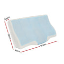 Memory Foam Cervical Pillow with Cool Gel, Contour Neck Support Sleeping Pillow