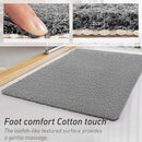 Quick-Dry Non-Slip Bathroom Mat 40 x 60 cm, Soft Loofah-Style Shower Rug, Gray