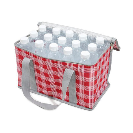 2 Pack Insulated Picnic Lunch Bags, Checkered Thermal Food Storage Totes, Yellow
