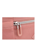 Lightweight Nylon Crossbody Shoulder Bag with Multi Pockets and Adjustable Strap, Light Blue