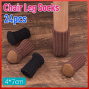 24 Pack Knitted Chair Leg Socks, Floor Protector Covers for Table and Furniture Feet, Brown