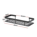 2 Pack Bathroom Wall Shelf Storage Racks, 30 x 13 x 5 cm, Black