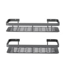 2 Pack Bathroom Wall Shelf Storage Racks, 30 x 13 x 5 cm, Black